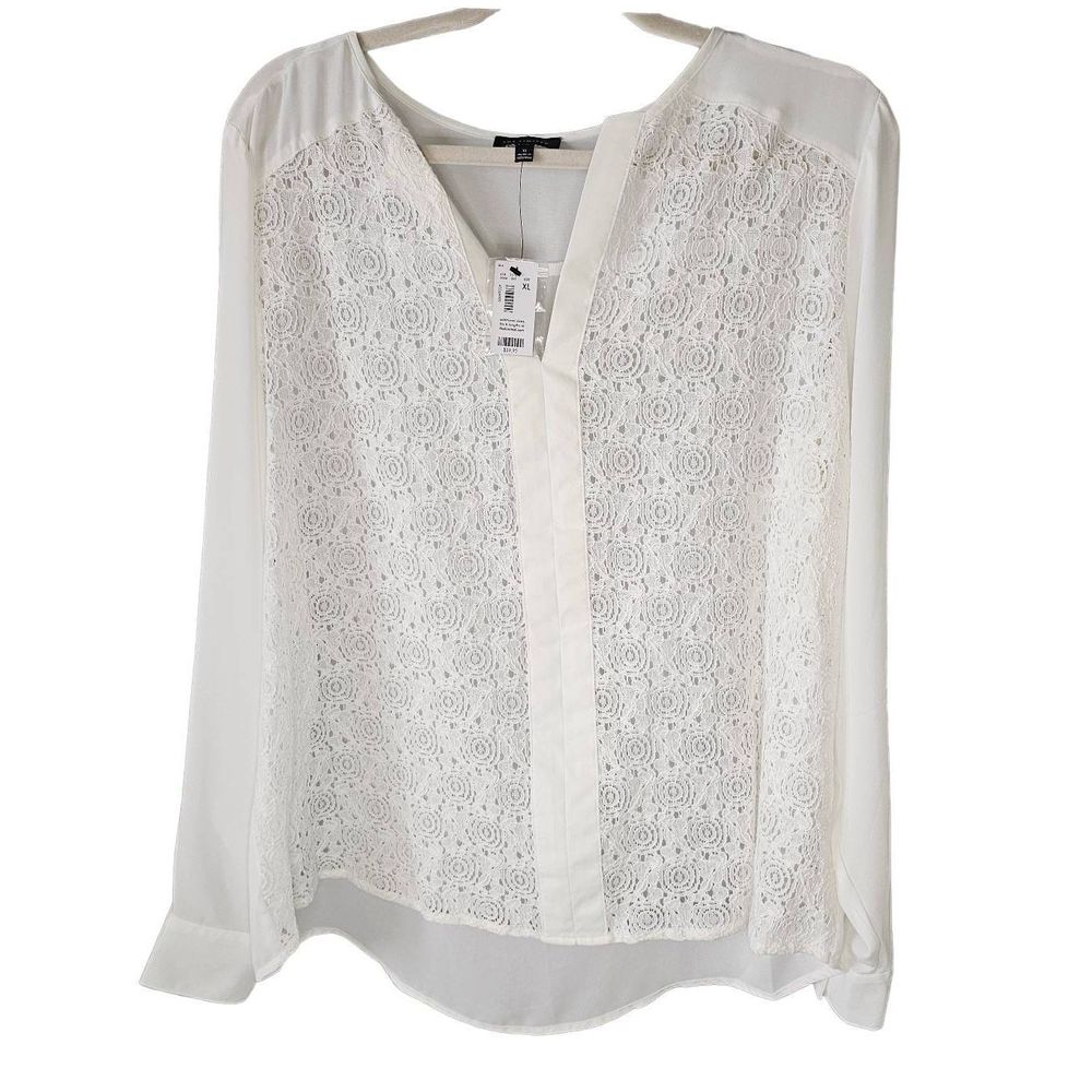Limited long sleeve blouse, white, sz XL